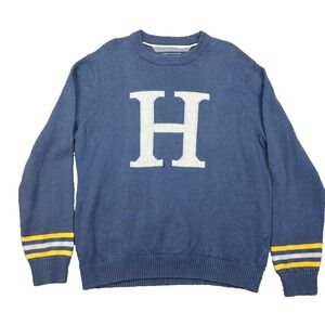 Tommy Hilfiger Preppy Sweater Mens XL Big H Logo Hip Hop 90s Baggy Collegiate